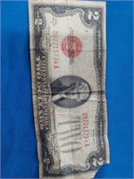 $2 bill
Red seal
1928 series