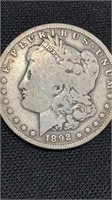 1892 Morgan silver dollar