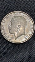 1911 Great Britain UK King George V silver 1/2