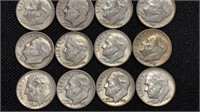 Roosevelt  Dimes 
Lot of 12
See photos for