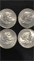 1979 Susan B Anthony dollar coins
Lot of 4