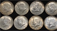 Kennedy half dollar coins 
lot of (8)
1964