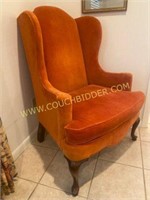 Retro Orange Upholstered Armchair