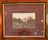 Framed Hunting Scene by Crown Fine Arts