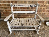 Child's Chippy Paint Rocking Bench