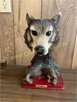 Roberto Leonado Realistic Wolf Head Statue