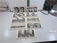 9 Antique Stereoscope Cards