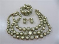 Vintage Necklace- Braacelet & Earring Set