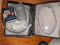 Silver Plated Platters, Refrigerator Dish w/Lid,