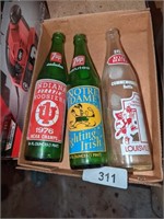 Assorted Sports Team Soda Pop Bottles