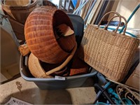 Tote with Lid, Baskets, Pumpkin Shaped Baskets