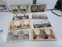 8 Antique Stereoscope Cards
