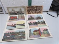 8 Antique Stereoscope Cards