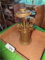 Vintage Brass Coffee Table Cigarette Holder