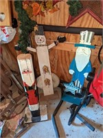 Santa, Snowman, & 4th of July Decorator Items