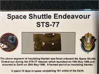 Flown space shuttle artifact