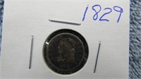 1829 CAPPED BUST SILVER HALF DIME