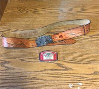 Leather belt, Budweiser, commemorative buckles