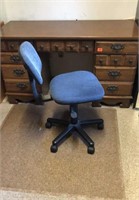 Desk, office chair