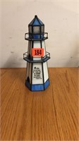 Stained glass lighthouse lamp