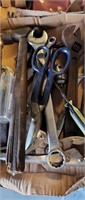 Bits, wrenches, hammer, shears, misc.