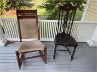 Antique Rocking Chair & Chair