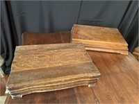 2 Wood Flatware Cases