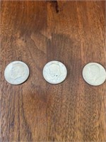 3 1971 Kennedy Half Dollars with D Mint Mark