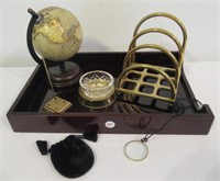 (6) Home Office Dest Items Including: Dark Wood