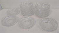 (12) Vintage Cut Crystal Clear Glass