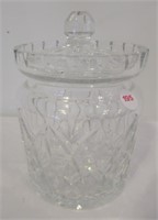 Waterford Crystal Biscuit Barrel with Lid.