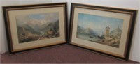 (2) Framed Lithographs by Artist Thomas Charles