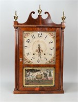 Silas Hoadley Pillar and Scroll Shelf Clock
