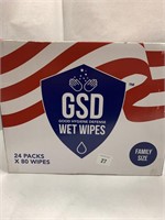 Case Of (24) GSD Wet Wipes
