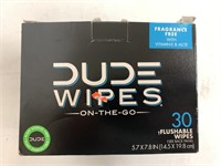 (2x bid) Dude Wipes 30ct Flushable Wipes