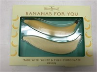 Case Of (8) 5oz White & Milk Chocolate Bananas