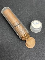 Roll of 1920 Lincoln Wheat Pennies