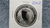 2012 AUSTRAILIAN KOOKABURRA SILVER COIN