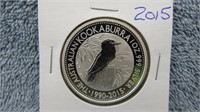 2015 AUSTRAILIAN KOOKABURRA SILVER COIN