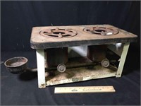 Vintage Portable 2-Burner Gas Stove