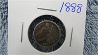 1888 LIBERTY SEATED SILVER DIME