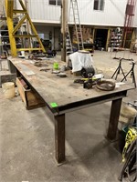 Metal welding table. Contents on table not include