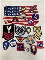 Military Patches and Flag
