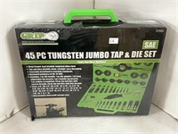 Grip 45 Pc Tungsten Jumbo Tap & Die Set-SAE