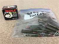 Wolf 7.62x39mm 122gr. steel case ammo. 40 rounds.