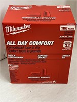 (2x Bid) Milwaukee 100 Pair Ear Plugs
