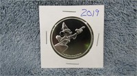 2019 MICKEY MOUSE TWO DOLLAR SILVER COIN