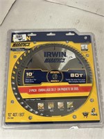 Irwin 10" 40T & 80T Combo Pack Saw Blades