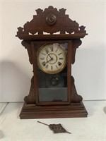 Oak Gingerbread Clock, 22" h.