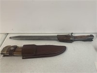 Bayonet & Folding Knife w/ Sheath, 21" Weyersber